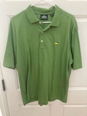 Masters Clubhouse Collection Light Green Polo Shirt with Embroidered Logo